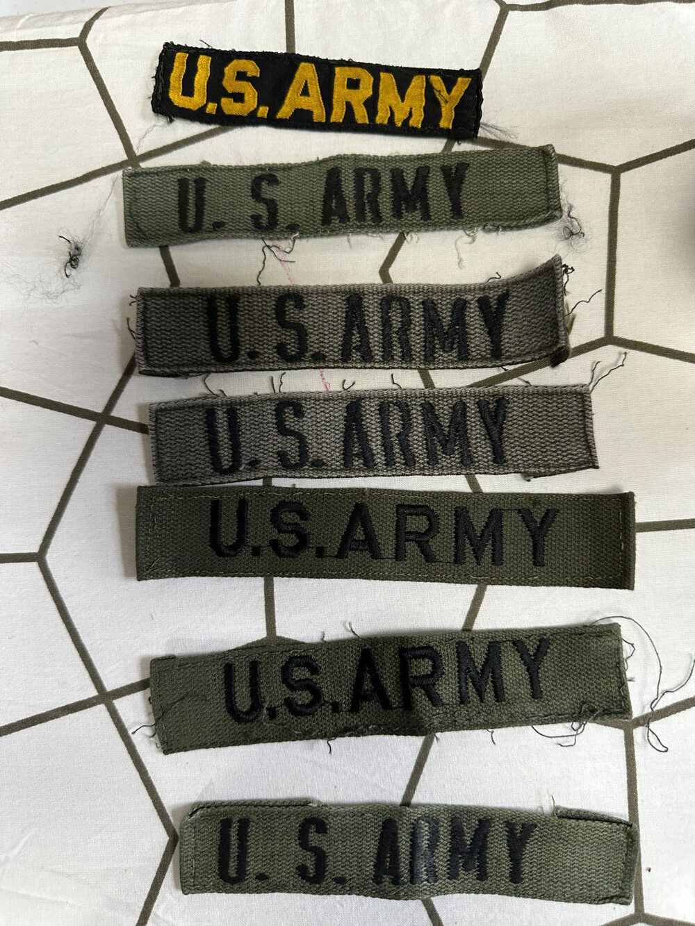US Army Military Patch Lot 7 Green